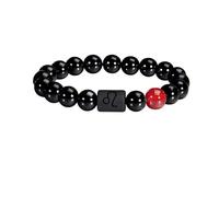 ZALXOZYL Pulsera de Cuentas Naturales Pulidas a Mano, Joyería con Piedras Preciosas de Ágata y Chakras para Mujeres y Hombres, Regalo de Cumpleaños.Leo10Cm