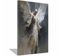 ZAMAEIU Alas Lienzo Pintura, Imagen Remanente de Alas, decoración de pared moderna minimalista pared salon modern, dormitorio, hogar decoraciones（Beige-20x30cm Enmarcado