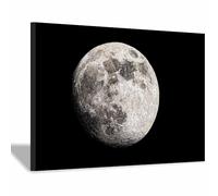 ZAMAEIU Arte Mural En Lienzo En Blanco Y Negro Imagen de Lunas Llena pósteres murales en blanco y negro,Para Dormitorio, Oficina,sala de estar,Decoración（blanco y negro182-60x90cm Enmarcado