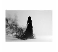 ZAMAEIU Cuadros Blancos Y Negros Fantasma en pie posters decorativos, Adecuado para sala de estar, Pasillo del baño del apartamento dormitorio etc.（blanco y negro73-60x90cm Sin marco