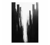 ZAMAEIU Cuadros Blancos Y Negros Siluetas de ciudades dispersas posters decorativos, Adecuado para sala de estar, Pasillo del baño del apartamento dormitorio etc.（En blanco y negro-20x30cm Sin marco