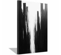 ZAMAEIU Cuadros Blancos Y Negros Siluetas de ciudades dispersas posters decorativos, Adecuado para sala de estar, Pasillo del baño del apartamento dormitorio etc.（En blanco y negro-20x30cm Enmarcado