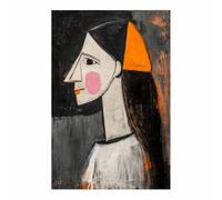 ZAMAEIU Minimalista Pintura de Impresiones Esculturas de arcilla Cuadros Abstracto Art Pintura al sobre lienzo, Decoracion Salon Modernos Dormitorio（gris-50x70cm Sin marco