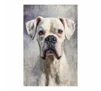 ZAMAEIU perro Cuadro En Lienzo Retrato de un perro Cuadros Decoracion Pinturas Murales Pintura Poster Impresiones Lienzo Para Dormitorio Salon（blanco-50x70cm Sin marco