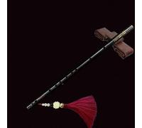 ZAMASS Flauta De Bambú Dizi Flauta Principiante Flauta Negra Refinada Flauta De Bambú De Estilo Antiguo Instrumento De Autoestudio Introducción(Flute,D)