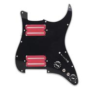 ZAMASS Golpeador Precableado Set Golpeador De Guitarra Eléctrica con Placa Rayada Precableada Cargada con Dos Humbucker(Pink)