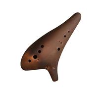 ZAMASS Ocarina Instrumento Ocarina De Grano De Soldadura Ahumada De 12 Agujeros Tono C Enseñanza para Principiantes Ocarina con Bolsa Instrumento Musical Hecho A Mano(Brown 1)