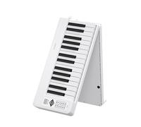 ZAMASS Teclado De Piano Piano Electrónico Plegable De 61 Teclas Portátil Y Adecuado para Principiantes(White)