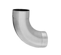 ZAMBELLI codo de bajante 85 grados galvanizado, codo de bajante de una pieza plegado 100mm Plata alta protección contra la corrosión, fácil instalación sin soldaduras