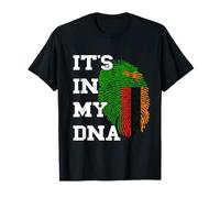 Zambia It's In My DNA Thumbmark Zambian Pride Bandera de Zambia Camiseta