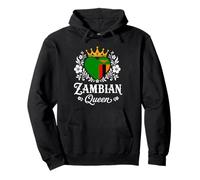 Zambian Queen Zambia Flag Proud Zambian Woman Sudadera con Capucha