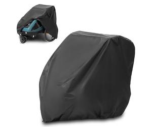 Zamboo Funda Impermeable para Remolque de Bicicleta - Cubierta Universal para Remolques Compatible con Thule | Croozer | Tiggo - Fundas con Bolsa y Apertura para Candado - Garaje Plegable - Negro