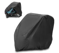 Zamboo Funda Impermeable para Remolque de Bicicleta Universal - Negro | Cubierta para Remolque con Bolsa, Cordón Ajustable y Apertura para Candado, Compatible con Thule, Croozer, Tiggo y Más