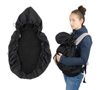 Zamboo Funda Impermeable Universal para Mochila Portabebés | Protector de Softshell y Cálido de Forro Polar Compatible con Ergobaby - Manduca - Ruckeli y Muchas Más - OEKO-TEX Standard 100 - Negro