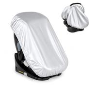 Zamboo Funda Silla Coche Bebé Universal - Plateado | Protector térmico para Maxi-Cosi, Cybex, Chicco y contramarcha | Grupos 0 1 2 3, bolsa incluida