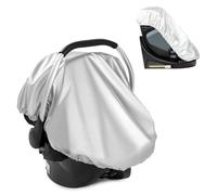 Zamboo Funda Silla Coche Bebe Universal - Protector Térmico Compatible con Maxi-Cosi - Cybex - Chicco y Sillas a Contramarcha y Asientos Infantiles de Grupo 0 1 2 3 - Bolsa Incluida - Plateado