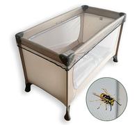 Zamboo Mosquitera Cuna Bebe 60x120 cm de Viaje Universal | Minicunas | Parque Infantil - Red Antimosquitos para Cama Niños - Transpirable - Lavable a Máquina e Higiénica - Gris