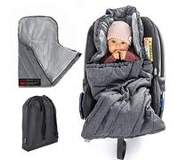 Zamboo Saco Grupo 0 Universal PRO Thinsulate 3M, Saco Capazo Bebe Invierno con Forro Polar Térmico, Arrullo Capazo Invierno Ajustable y Bolsa - Gris