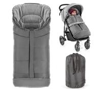 Zamboo Saco Universal Bebé para Carro y Capazo - Forro Polar Térmico - Gris | Abrigo de invierno compatible con arnés de 3 y 5 puntos - con reflectores de seguridad y práctica bolsa de transporte