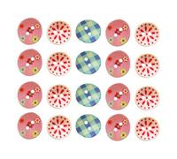 Zambuph 100 piezas de botones de Para madera con estampado floral estilo retro decoraciones sujetadores botón para coser suministros ropa