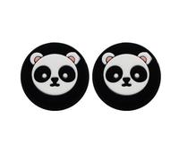 Zambuph 2 piezas de dibujos animados Animal Gamepad Thumbstick cubiertas de silicona Joystick tapas controlador accesorios reemplazo para, Negro