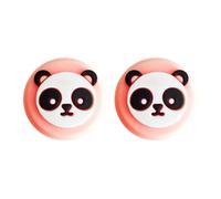Zambuph 2 piezas de dibujos animados Animal Gamepad Thumbstick cubiertas de silicona Joystick tapas controlador accesorios reemplazo para, Rosado