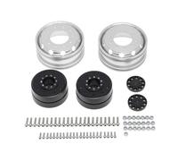 Zambuph 2 uds cubos de ruedas aleación portátil Rotor de rodamiento delantero llanta extraíble llanta modificada 1/14 reemplazo coche para Tamiya