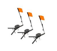 Zambuph 3X Kit de Pesca Bandera de Hielo Aparejos Pesca Operación Simple Ligero Resistencia al Desgaste Mano Obra Fina Placa Triangular
