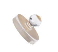Zambuph Accesorios para polvos, maquillaje, cosméticos, suministros, sello de cera, reparación de mini polvos prensados, herramienta prensado para cejas, base, Claro, 4.4 x 3.5 cm