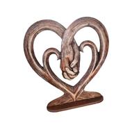 Zambuph Adorno de para Madera con Forma de corazón, Ligero y Sorprendente para la Centro, Ideal para un Agradable. Arte Decorativo Que irradia Encanto rústico. Corazón tomado la Mano. Arte