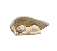 Zambuph Adornos de Ángel para Mascotas, Escultura de estatuilla para Dormir con ala Perro, Estatua Bonita, artesanía Creativa, Accesorio, Recuerdos, Regalo para el hogar