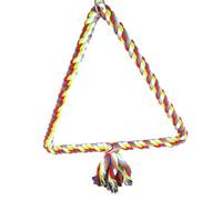 Zambuph Alambre de algodón Percha para Mascotas Colgante portátil Colorido Triangular Interior Hogar Balcón Cuerda Juguete Columpio Accesorios