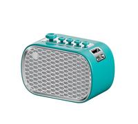 Zambuph Altavoz Bluetooth de Gran Volumen Equipado con Tarjeta TF, Sonido Envolvente, FM, Altavoz inalámbrico Bluetooth ABS, Azul Claro