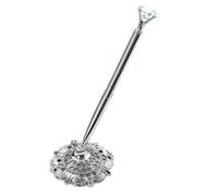 Zambuph Bolígrafos de Gel redondos, decoración de boda, bolígrafo, libro, accesorio firma, herramienta escritura suave, empresa bancaria Hotel, Gran Joya/Plata