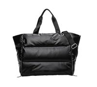 Zambuph Bolsa Deportiva de Nailon Suave con separación en seco y húmedo, Bolso de Yoga Que se Puede Llevar a Mano o Utilizar Bolso Hombro, Bolsa Gimnasio para Mujer, Negro