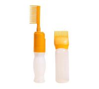 Zambuph Botella con peine para raíces con escala graduada que ofrece durabilidad y ligereza para las necesidades de coloración del cabello. El cabezal de la botella color tiene forma peine. Aceite