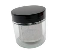 Zambuph Botella de manual con colador de acero inoxidable, limpiador joyas seguro, frasco limpieza, cuidado joyas con piedras preciosas, tamaño compacto, taza limpieza anillos y gafas,