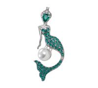Zambuph Broche con ramillete de diamantes de imitación para mujer, una pieza impresionante ideal para regalar en ocasiones románticas, broche de San Valentín, alfiler de