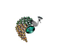 Zambuph Broche de pavo real, alfiler, regalo para mujer y hombre, insignia de cuello, artesanía excepcional, broches animales, joyería decorativa, alfiler bloqueo, artesanías, Para cultura,