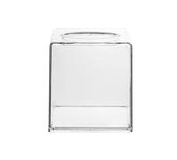 Zambuph Caja de papel transparente, contenedor transparente impermeable, forma cuadrada, caja acrílica visible, organizador de toallitas para cocina