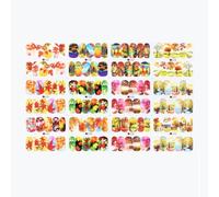 Zambuph Calcomanías para uñas encantadoras calcomanías de hoja de arce acrílico decoración belleza para manicura accesorios decoración animales adhesivos regalos, mil doscientos doce, A1201