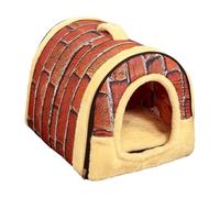 Zambuph Cama única para Gatos, casa para Amigos Peludos, Tela Elegante y práctica, Camas para Animales, casa para Gatos, para Perros, Cama para Mascotas, Azulejo de Pared Vintage, M 45X35cm