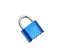 Zambuph Candado codificado, reemplazo de Color sólido, antipérdida, 4 dígitos, portátil, puerta de armario, almacén, candado, herramienta bloqueo, Corto Azul