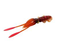 Zambuph Cebo de Pulpo Falso, Herramientas de Pesca biónicas Luminosas plástico Realista, Cebo Cabeza Serpiente Agua, señuelo Superficie Bien Hecho, Tacto Agudo, Rojo Oscuro