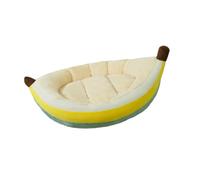 Zambuph Cojín para perros con suave felpa y divertida forma de plátano. Base antideslizante que garantiza un sueño confortable. La cama para mascotas está hecha de felpa y rellena algodón PP. Gruesa y