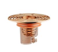 Zambuph Colador de drenaje, fácil aislamiento del suelo del inodoro, filtro grande, fácil de limpiar, recogedor pelo, drenaje abierto y variado, cubierta dorada