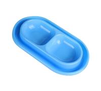 Zambuph Comedero y Bebedero Doble para Gatos con fosa antihormigas, fácil de Limpiar, Apto para Interiores y Exteriores. Juego de 2 comederos y bebederos Dobles.
