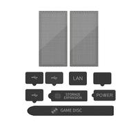 Zambuph Consola de juegos Cubiertas de puertos Tapones polvo Kit protectores refrigeración ventilación Accesorios electrónicos Reemplazo para Series X