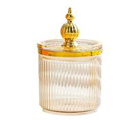 Zambuph Contenedor de Almacenamiento Multifuncional con Tapa, Caja Transparente para Guardar Herramientas de Maquillaje, dispensador para baño, hisopos y artículos pequeños. Caja Transparente para