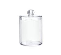 Zambuph Contenedor de bastoncillos de algodón para maquillaje con tapa, organizador caja almacenamiento, dispensador almohadillas cosméticas a prueba polvo, baño y dormitorio